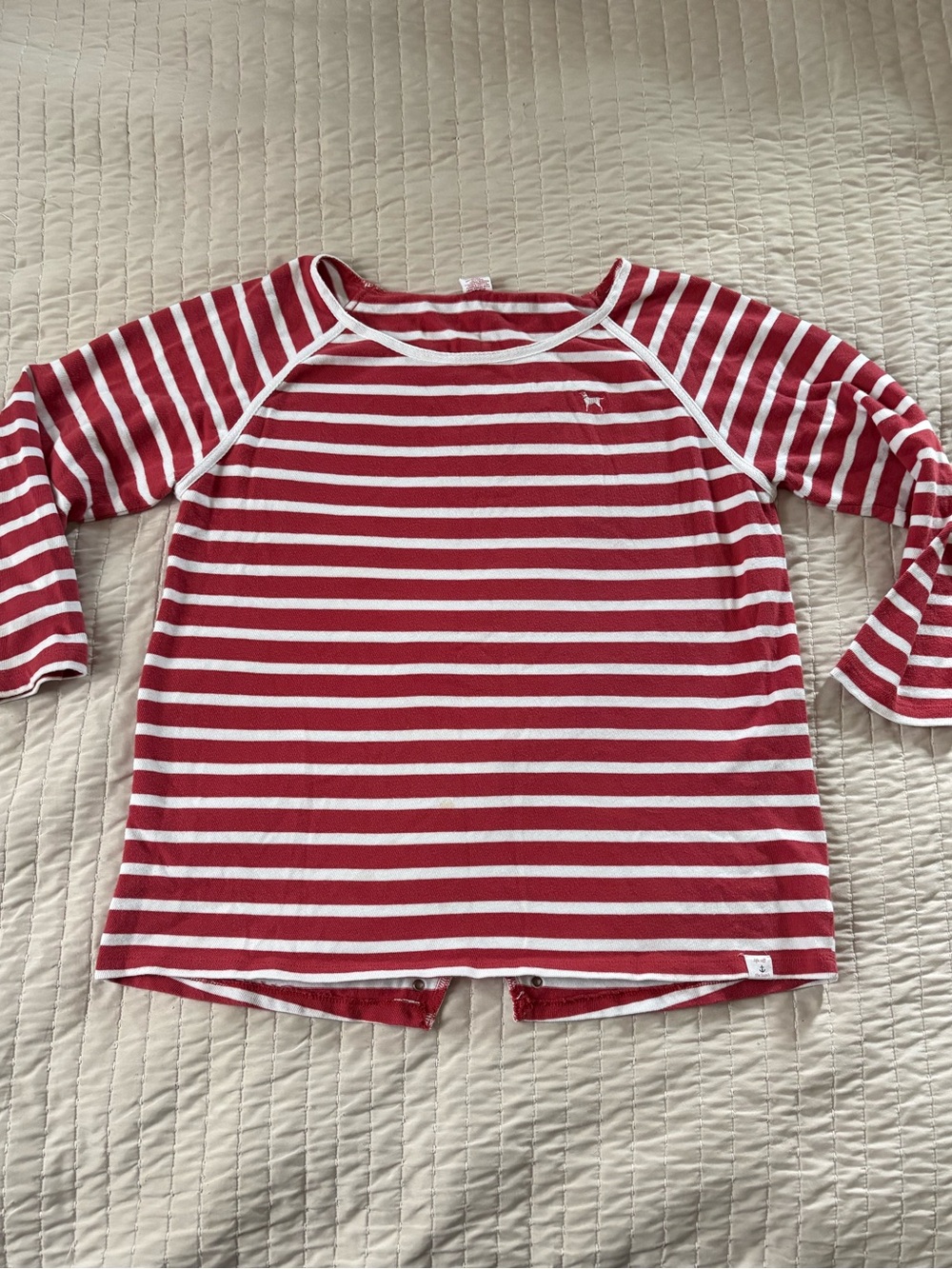 The Black Dog Red & White Striped Long-Sleeve Tee